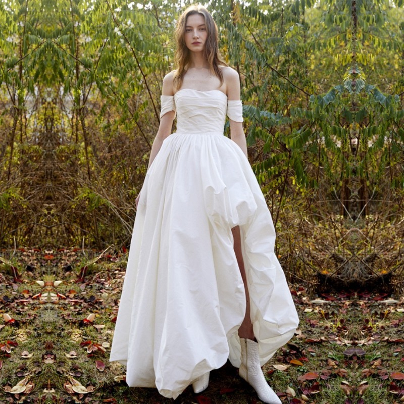 Photography Nature - Einschultriges, schlichtes Hochzeitskleid 2026 – Neues,