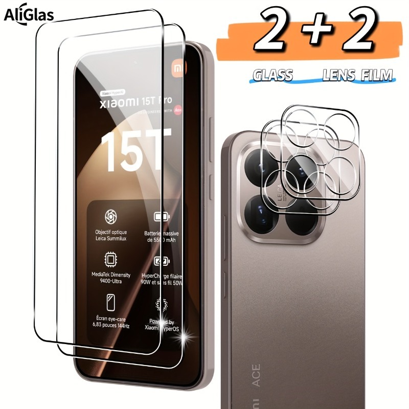 Photography Kit Xiaomi 15T Pro - 2Pack Transparente Displayschutzfolie aus gehärtetem Glas