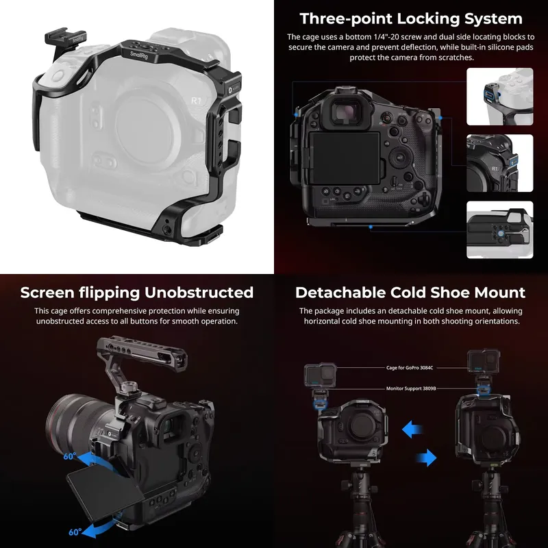 Camera Cage Baseplate - 【CHIMU HOME】Abnehmbarer, vollständig abdeckender Kamerakäfig für