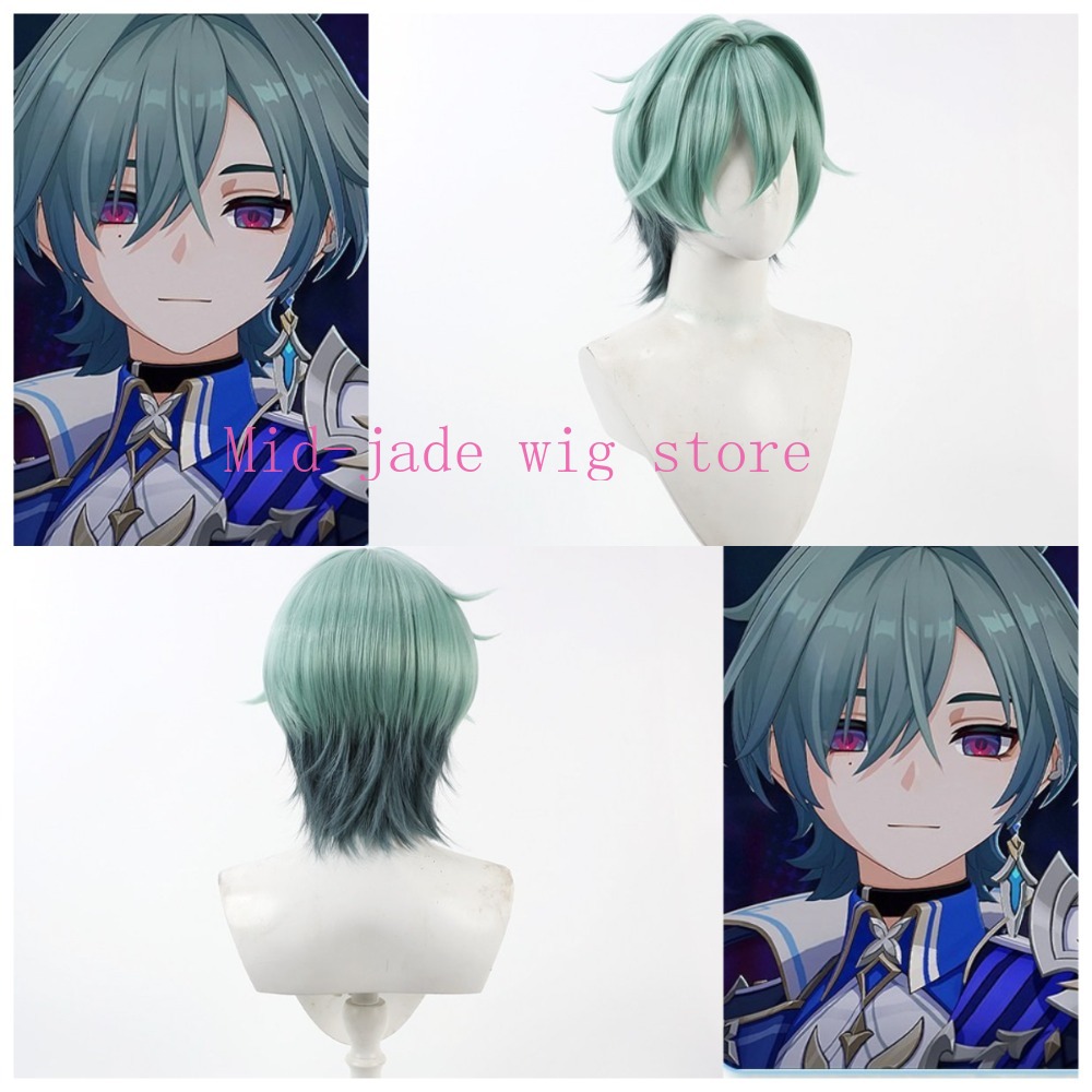 Photography Anime - Genshin Impact Lohen Cosplay-Perücke, zweifarbiger Farbverlauf,