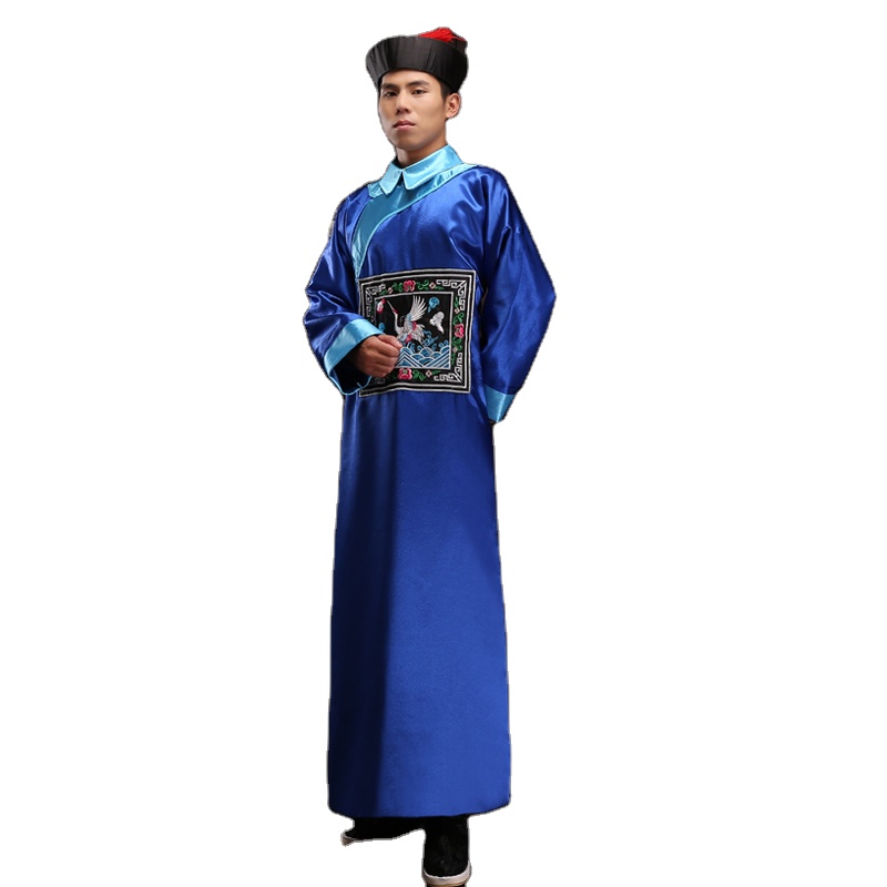 Photography Of A Man - Qing-Dynastie alte offizielle Robe Eunuch Kleidung