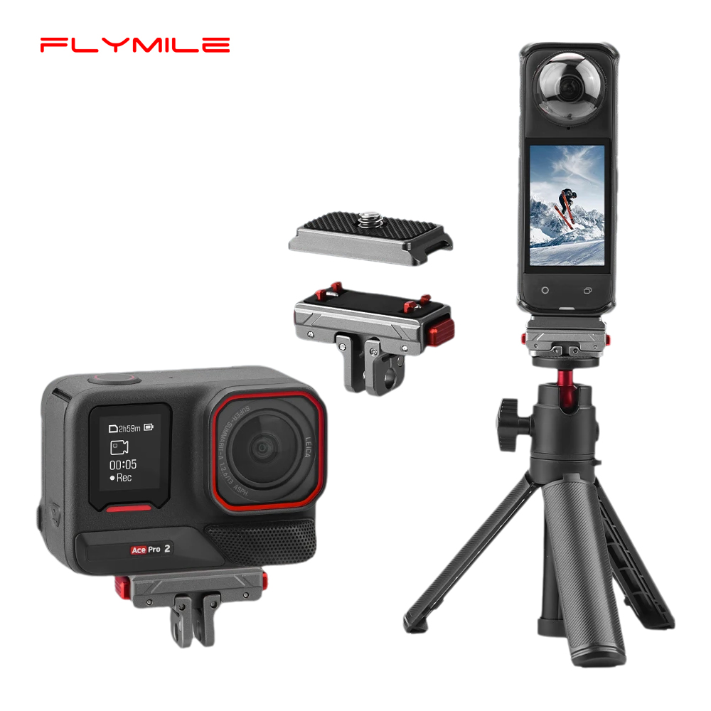 Camera Cage Baseplate - Flymile Magnetische Adapterhalterung für Insta360 X5/Ace