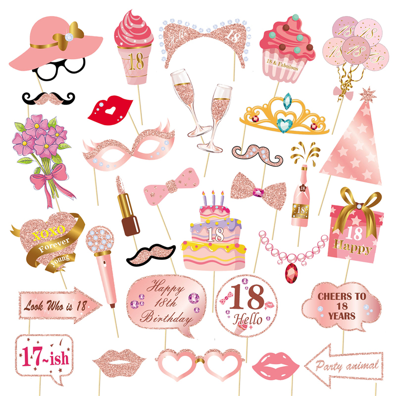 Photography Paper - 1 Beutel Happy Birthday 13., 30.,