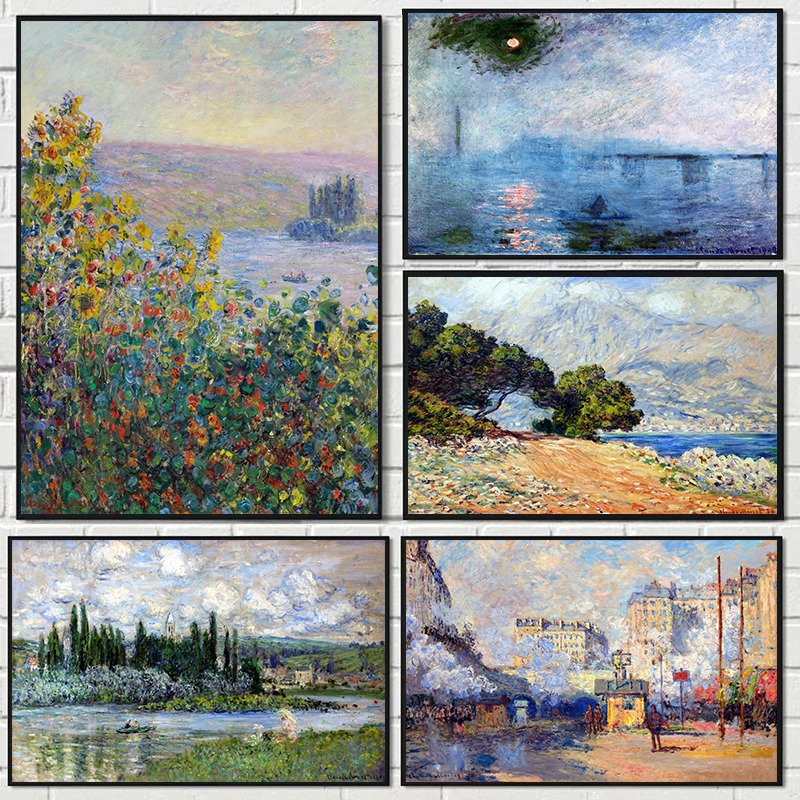 Photography Nature - Kunstleinwandgemälde Berühmte Impressionistische Landschaften Claude Monet