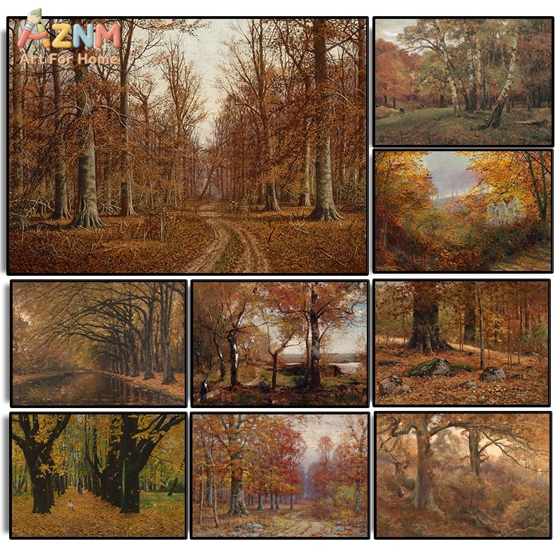 AZNM Vintage Herbst-Waldlandsc – Photography Nature Bewertung und Preis
